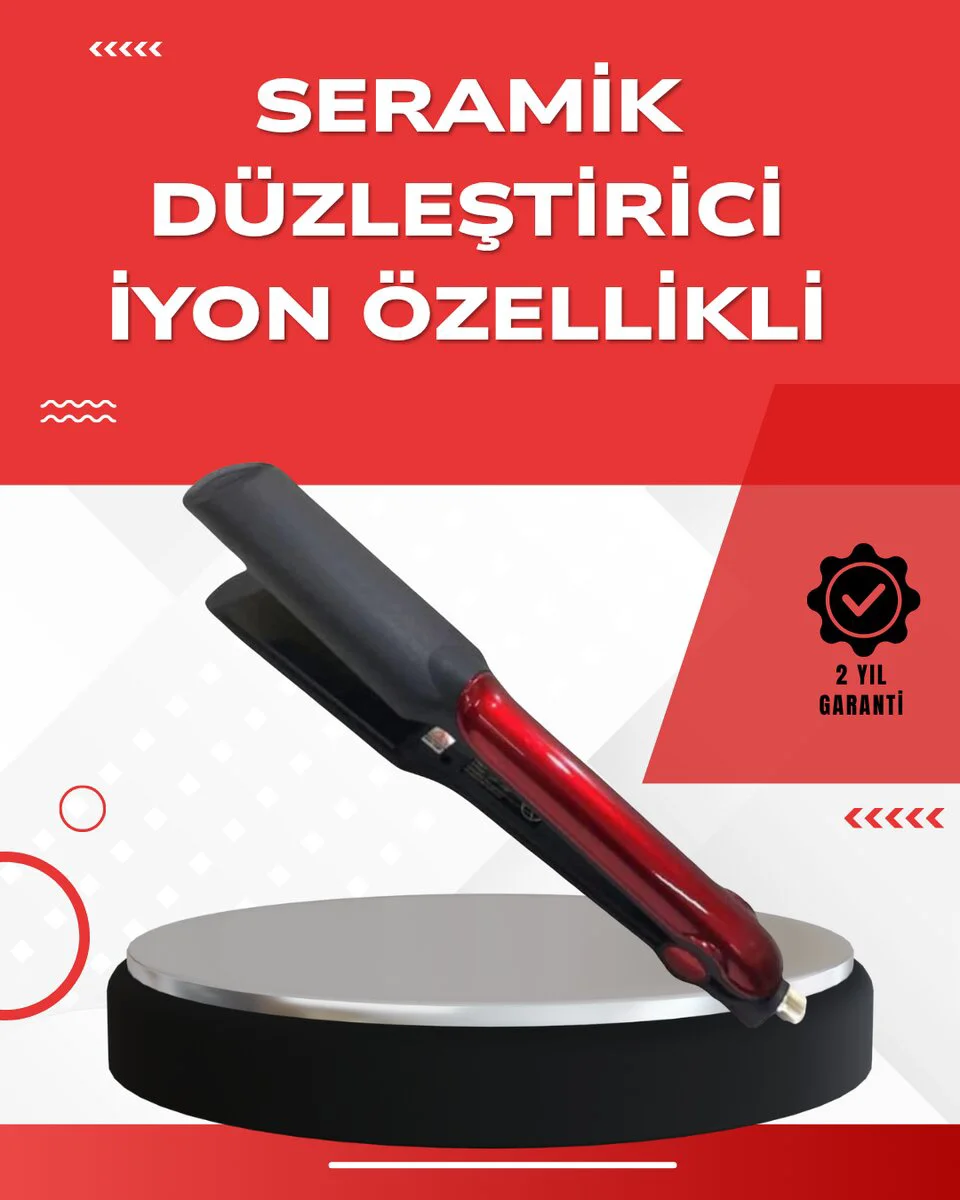 160°–220° Isı Ayarlı Seyahat Saç Düzleştirici - Hafif, Titanyum Plakalı, İyon Jeneratörlü