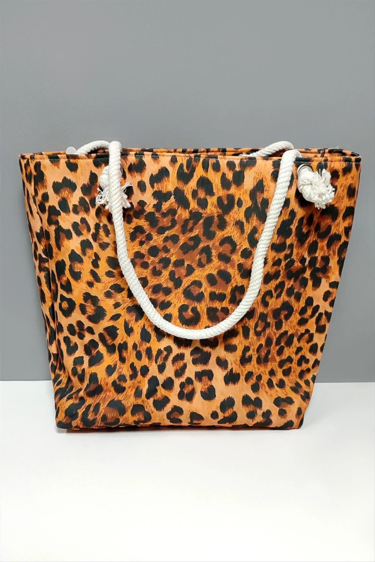 1613847749 Leopar Desenli (224738) Plaj Çantası-Kahverengi 1613847749 Leopar Desenli (224738) Plaj Çantası-Kahverengi