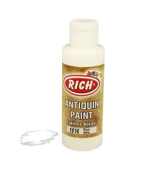 1616 Beyaz 120 ml Eskitme Ahşap Boyası – Su Bazlı Kokusuz Dekoratif Boya