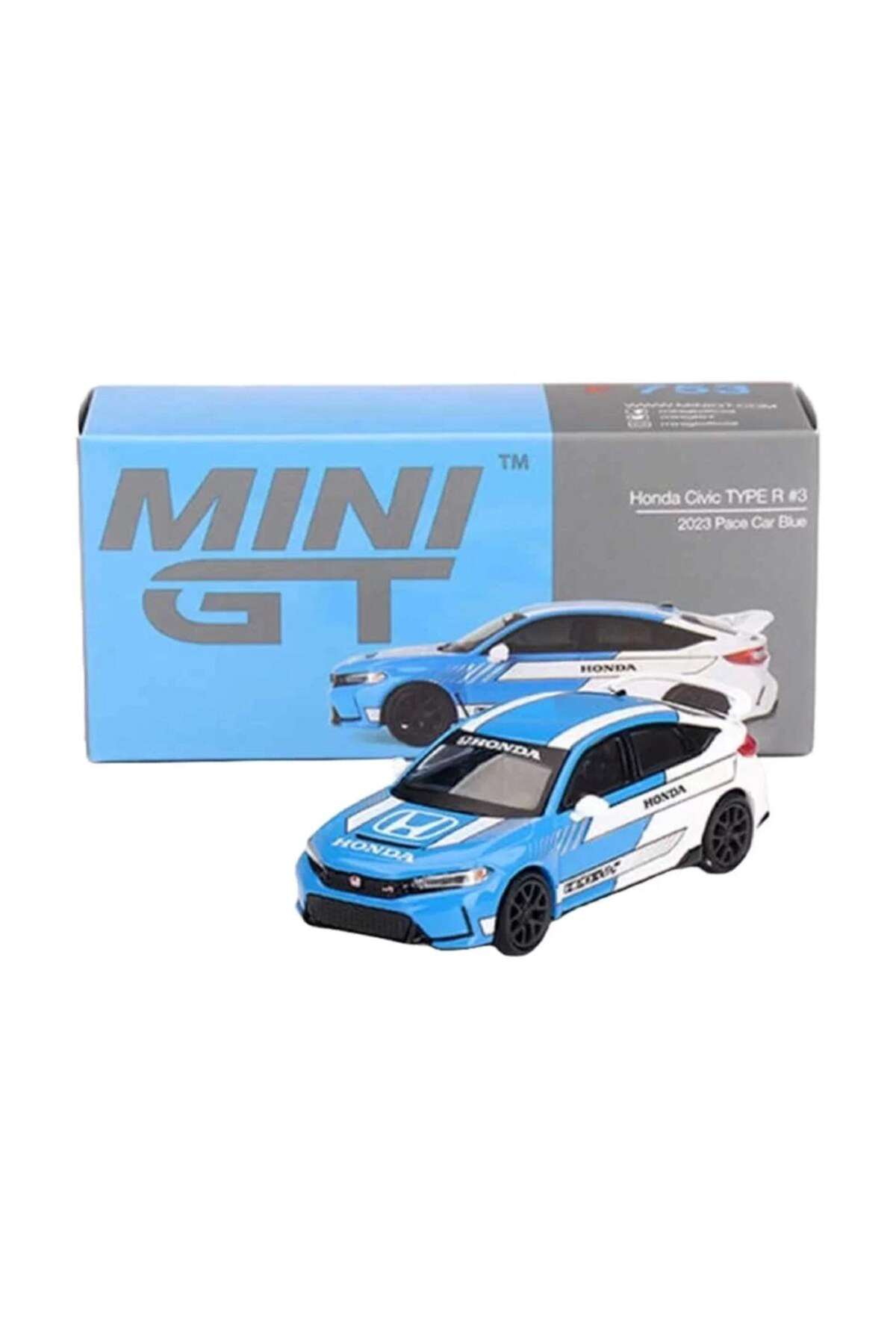 Mini Gt 1:64 Honda Civic Type R #3 2023 Pace Car Blue