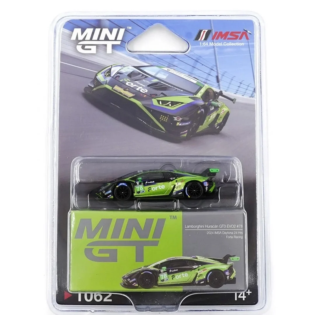1/64 Lamborghini Huracán GT3 EVO2 Forte Racing 2024 IMSA Daytona 24 Hrs - Blister Paket