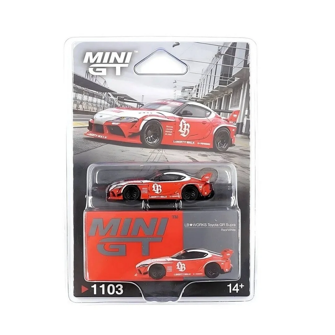 1/64 LB-WORKS Toyota GR Supra Red/White - Blister Paket MGT01103-BL