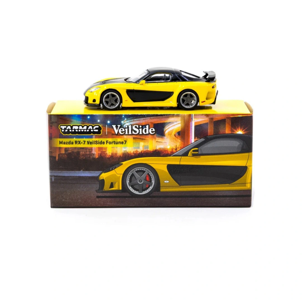1/64 Mazda RX-7 VeilSide Fortune7 Yellow / Black 1/64 Mazda RX-7 VeilSide Fortune7 Yellow / Black