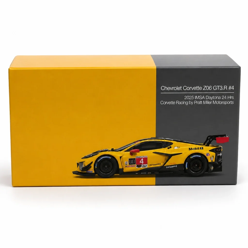 1/64 Model Araç Z06 GT3.R #4 Corvette Racing by Pratt Miller Motorsports 2025 IMSA Daytona 24 Hrs