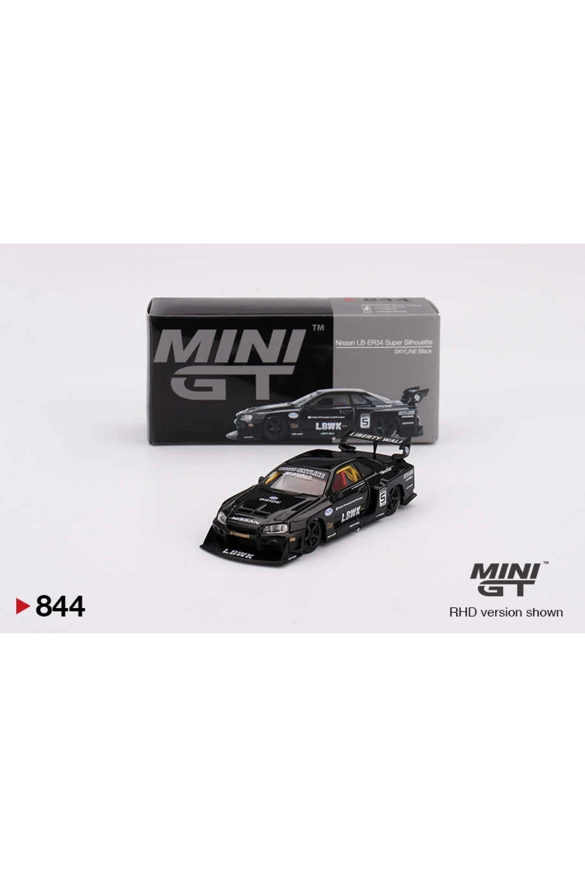 Mini Gt 1/64 Nissan Lb-Er34 Super Silhouette Skyline Black