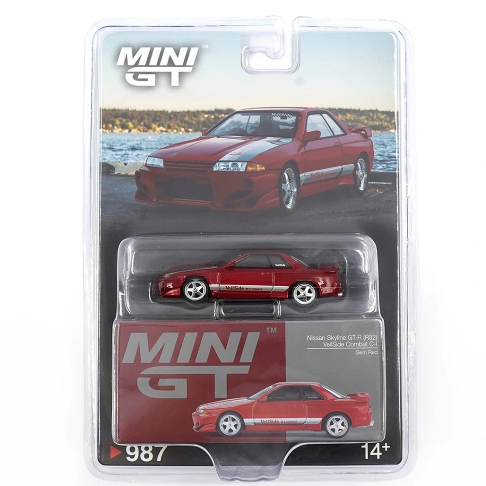 1/64 Nissan Skyline GT R R32 Veilside Combat Red  Model Araç