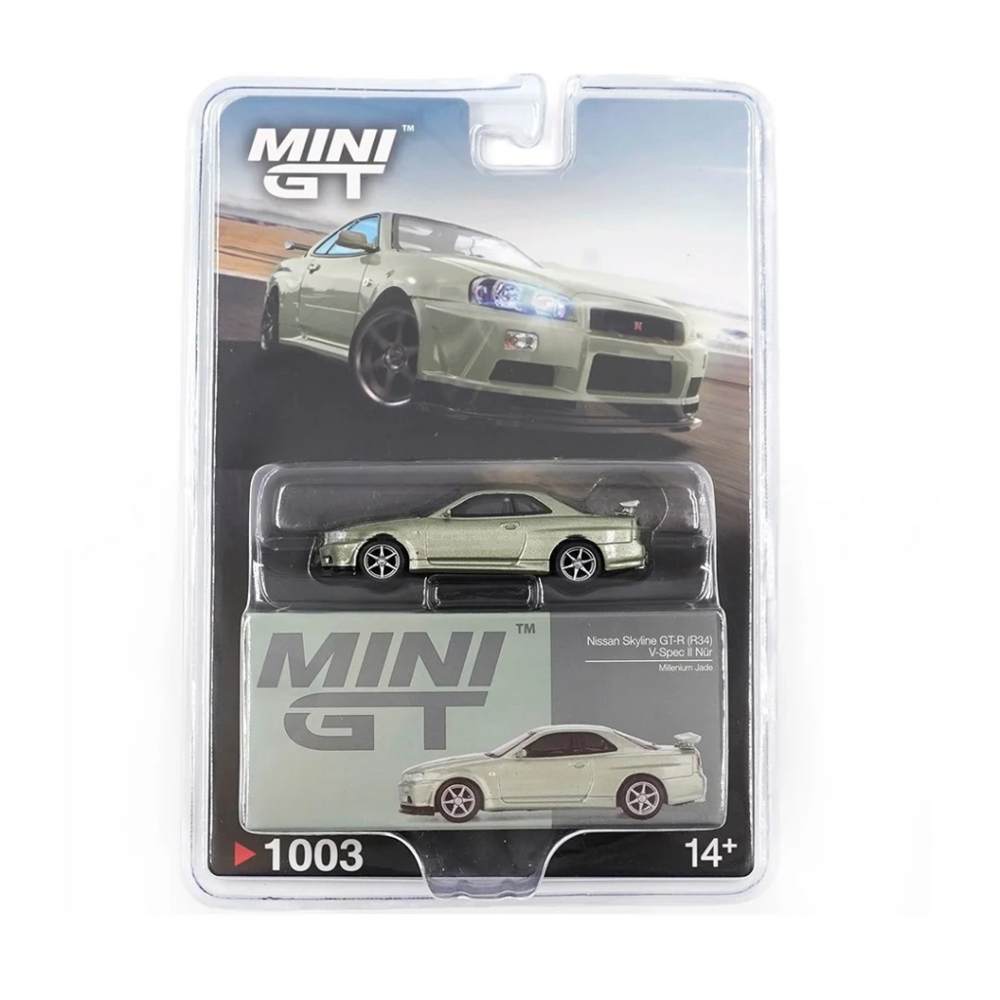 1/64 Nissan Skyline GT-R (R34) V-Spec II Nür Millenium Jade - Bli 1/64 Nissan Skyline GT-R (R34) V-Spec II Nür Millenium Jade - Bli