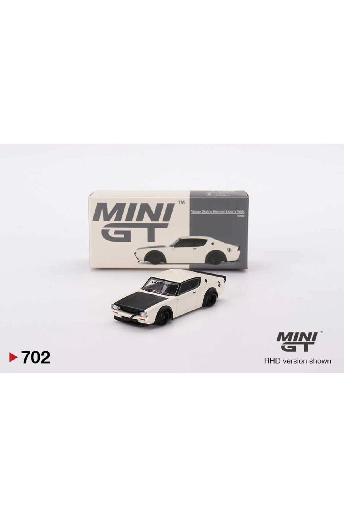 Mini Gt 1/64 Nissan Skyline Kenmeri Liberty Walk White Mgt00702