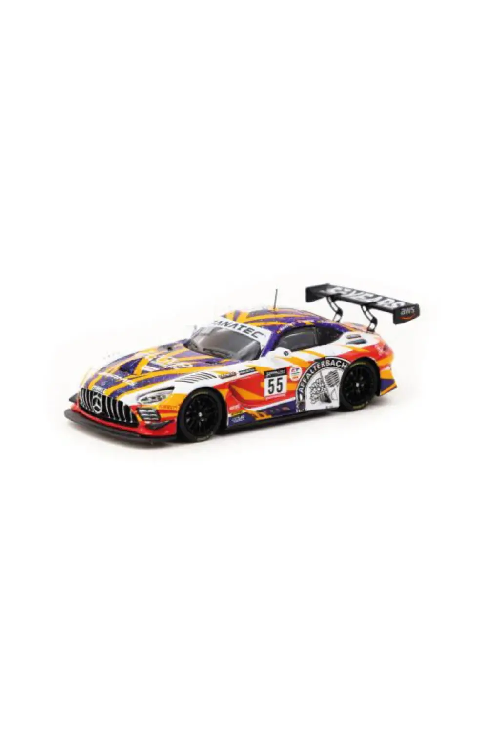 1/64 Ölçek Model Araç T64-062-22SPA55 Mercedes-AMG GT3 / 24 Hours