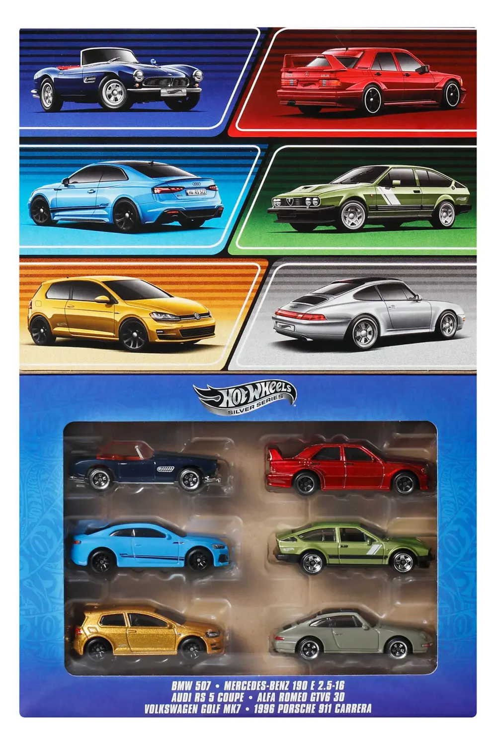 1:64 ölçekli metal oyuncak arabalar, 6'lı Euro Style Seti JBY79