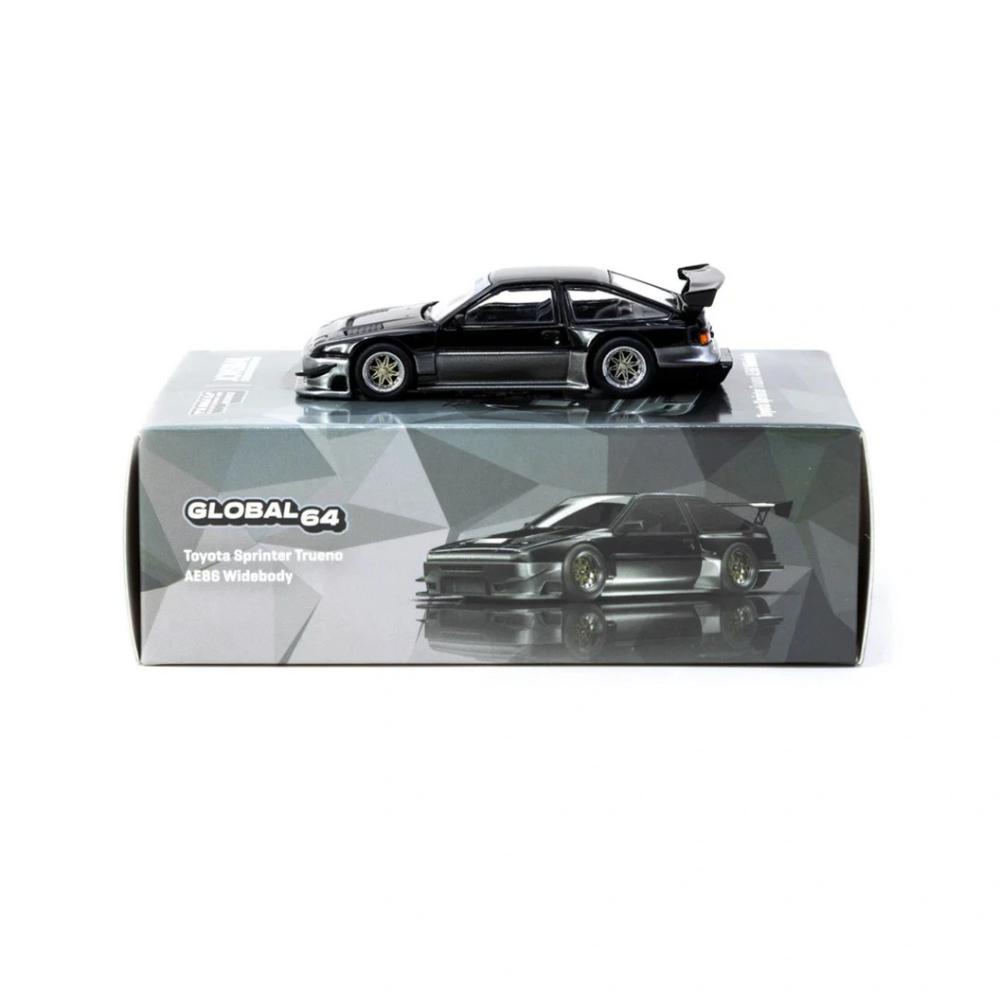 1/64 Toyota Sprinter Trueno AE86 Widebody Black/Grey - Designed b