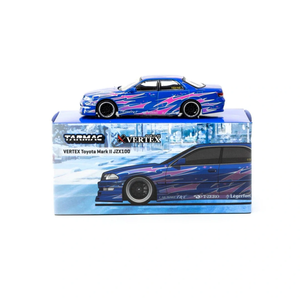 1/64 VERTEX Toyota Mark II JZX100 Blue Metallic