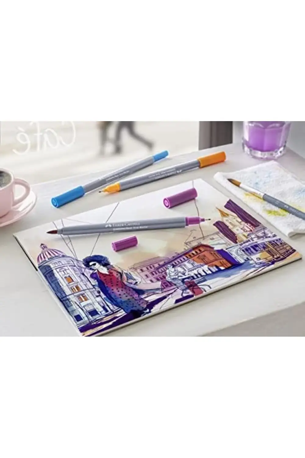 164522 - Goldfaber Aqua Dual Marker, gri tonlarında, fırça uçlu v