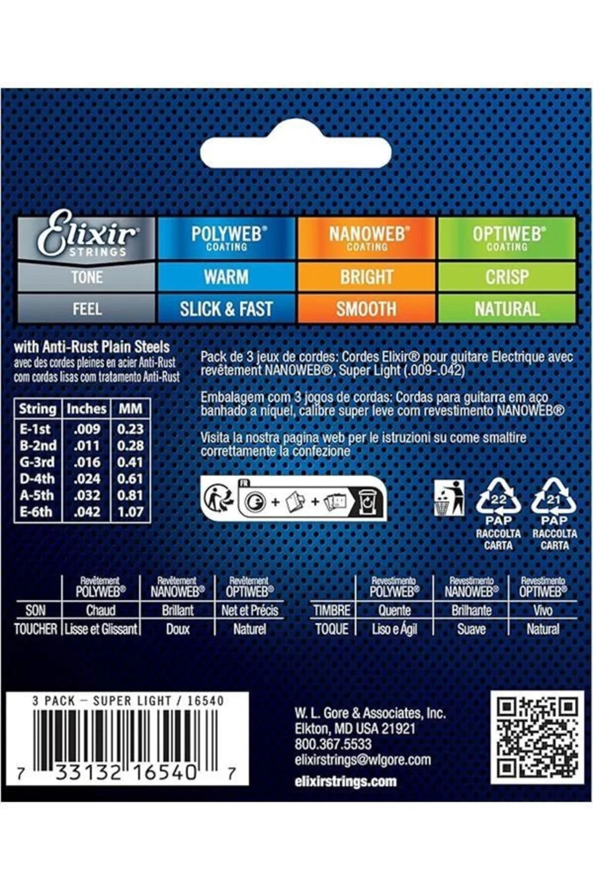 16540 Electric 009/042, bir pakette 3 set