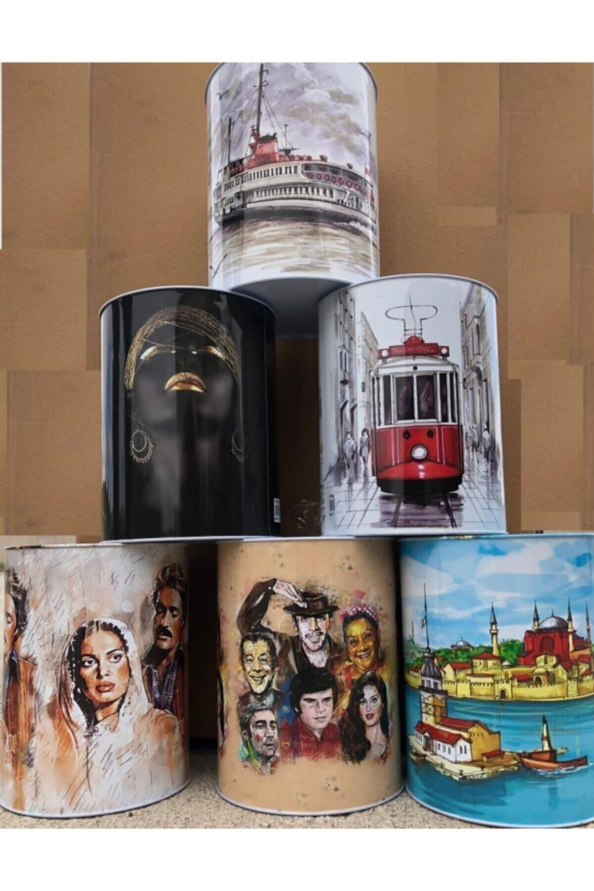 Atlas 16,5X20,5 Cm Lazer Baskili Metal Kumbara Büyük 2 Adet