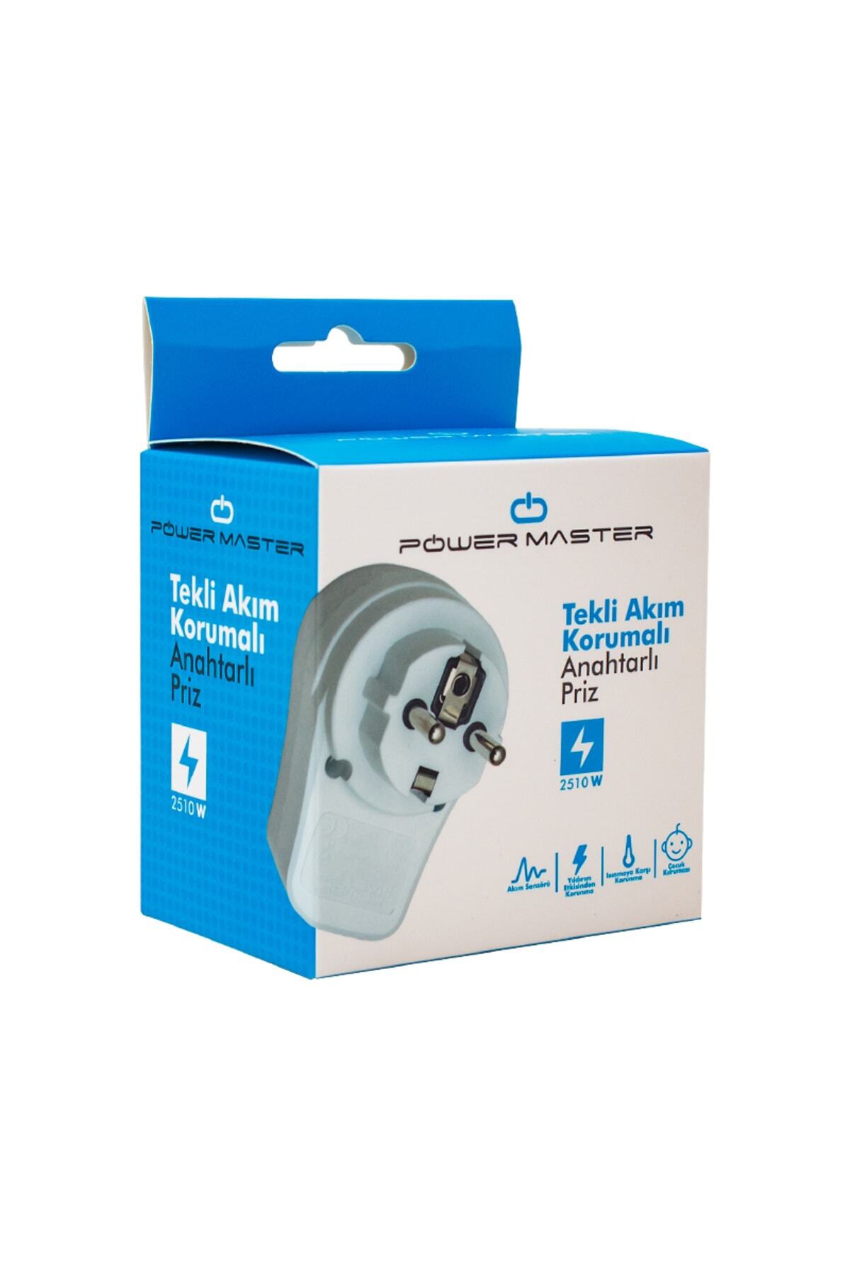16816 Tekli Beyaz Anahtarlı Akım Korumalı Priz (10a-2510w) (inter 16816 Tekli Beyaz Anahtarlı Akım Korumalı Priz (10a-2510w) (inter