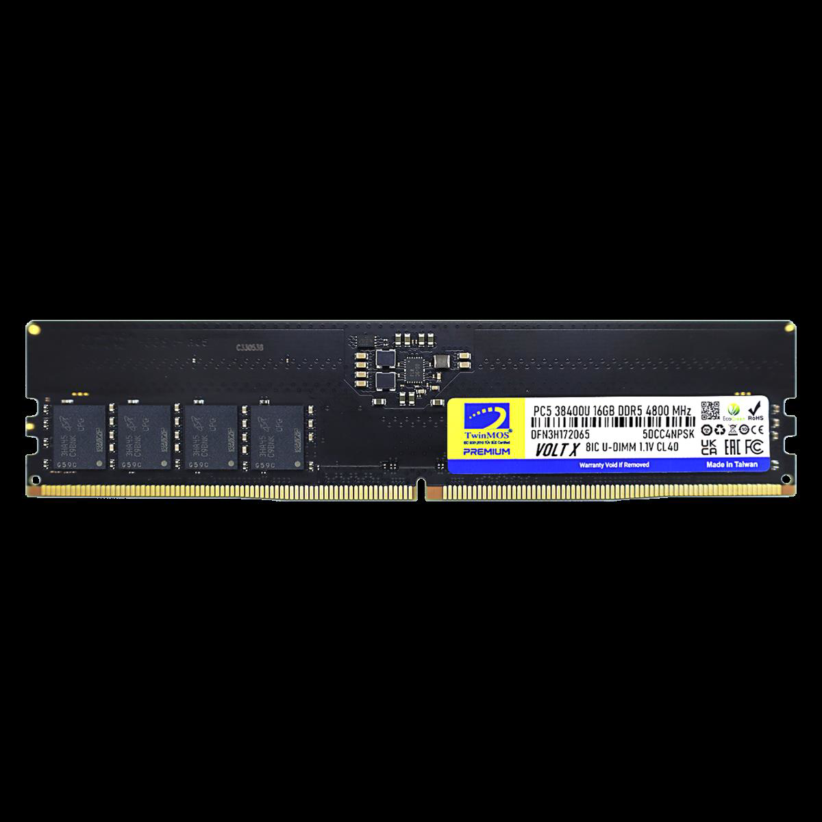 Twinmos 16Gb 4800Mhz Ddr5 Kutulu Pc Bellek (Tmd516gb4800u40)