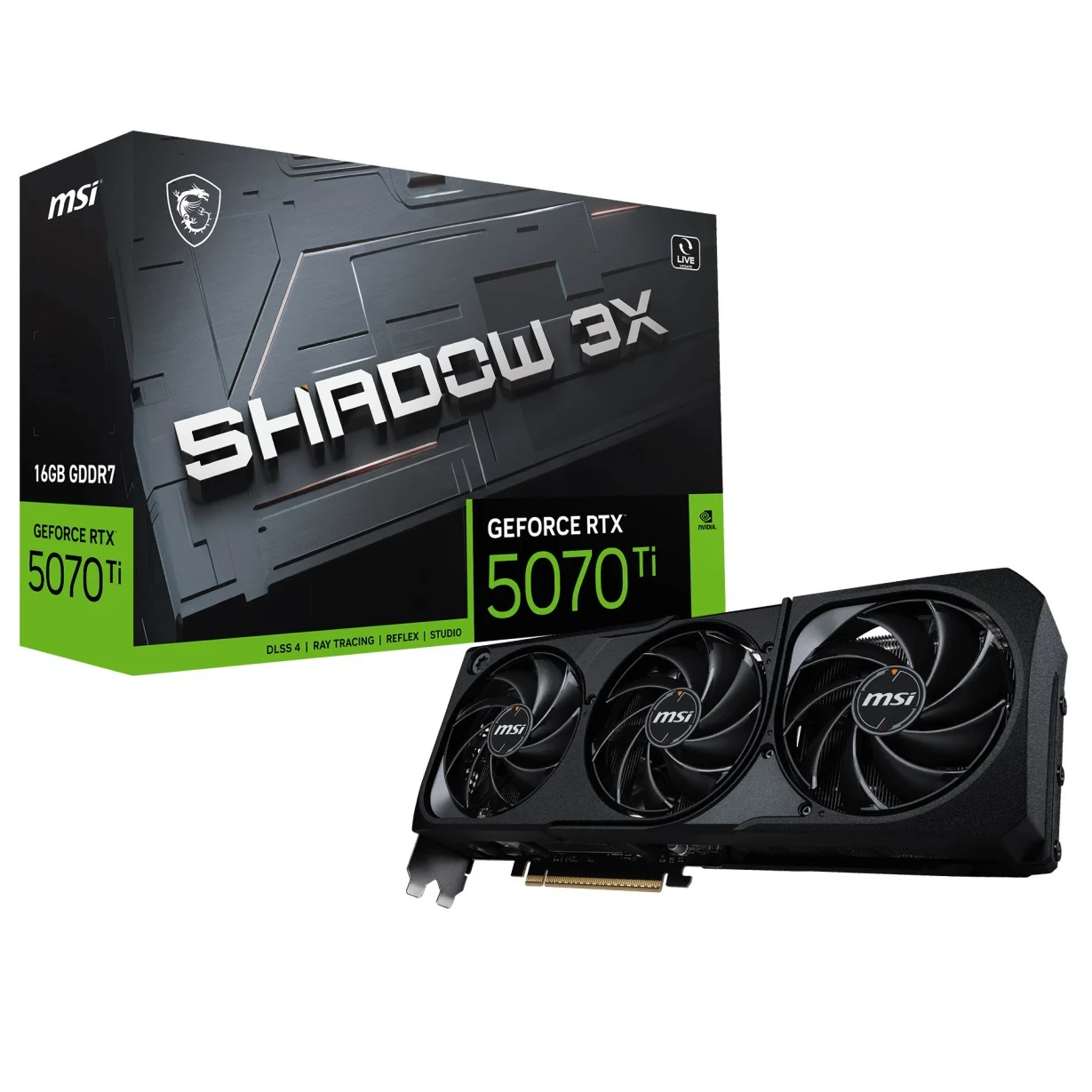 16GB GEFORCE RTX 5070 TI 16G SHADOW 3X OC GDRR7 [256bit]  PCIE 5.0 1xHDMI 3x Fiyatı, Yorumları ve Özellikleri