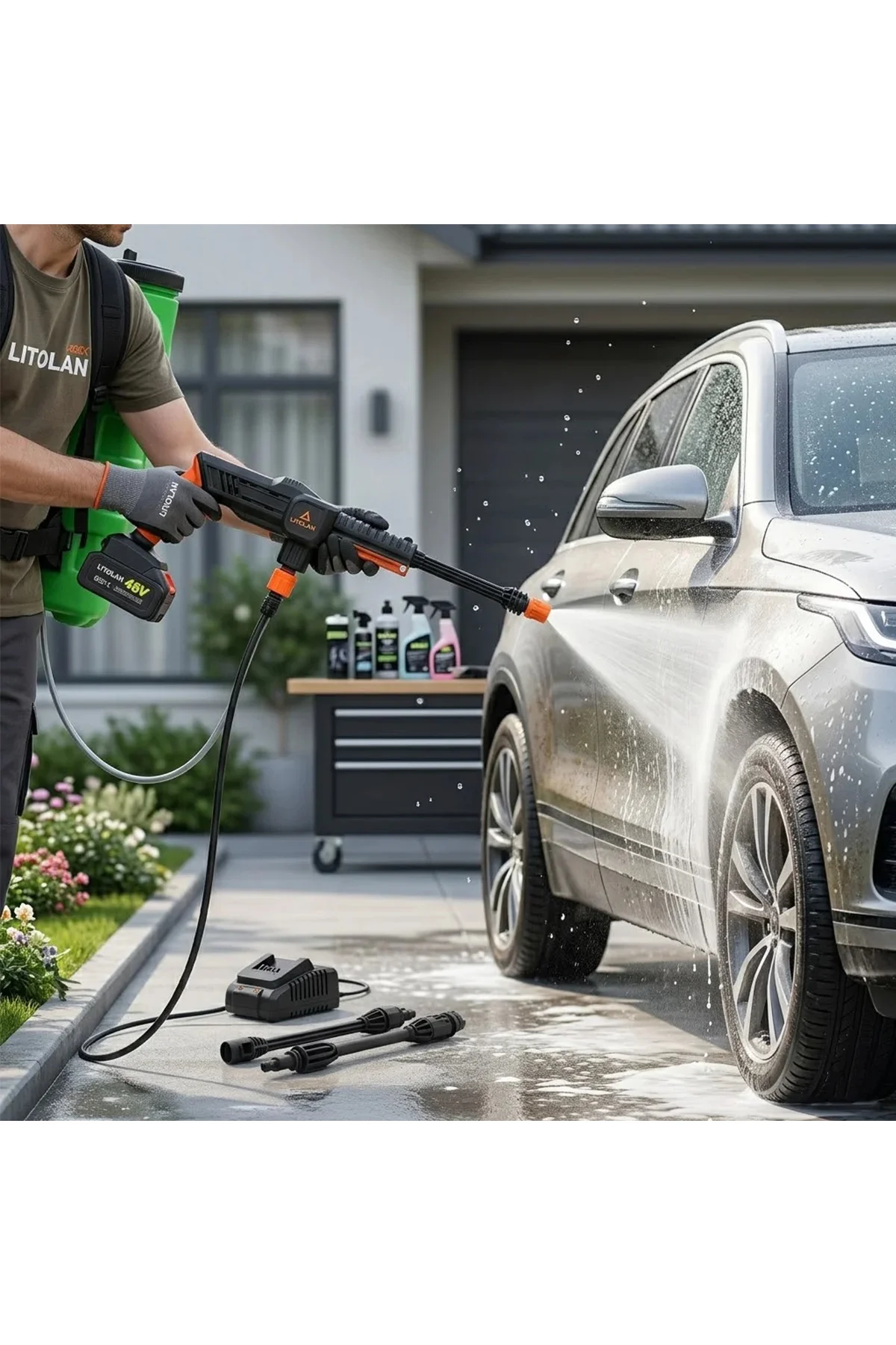 16L Elektrikli Araç Yıkama Tabancası 4.8V 16L Elektrikli Araç Yıkama Tabancası 4.8V