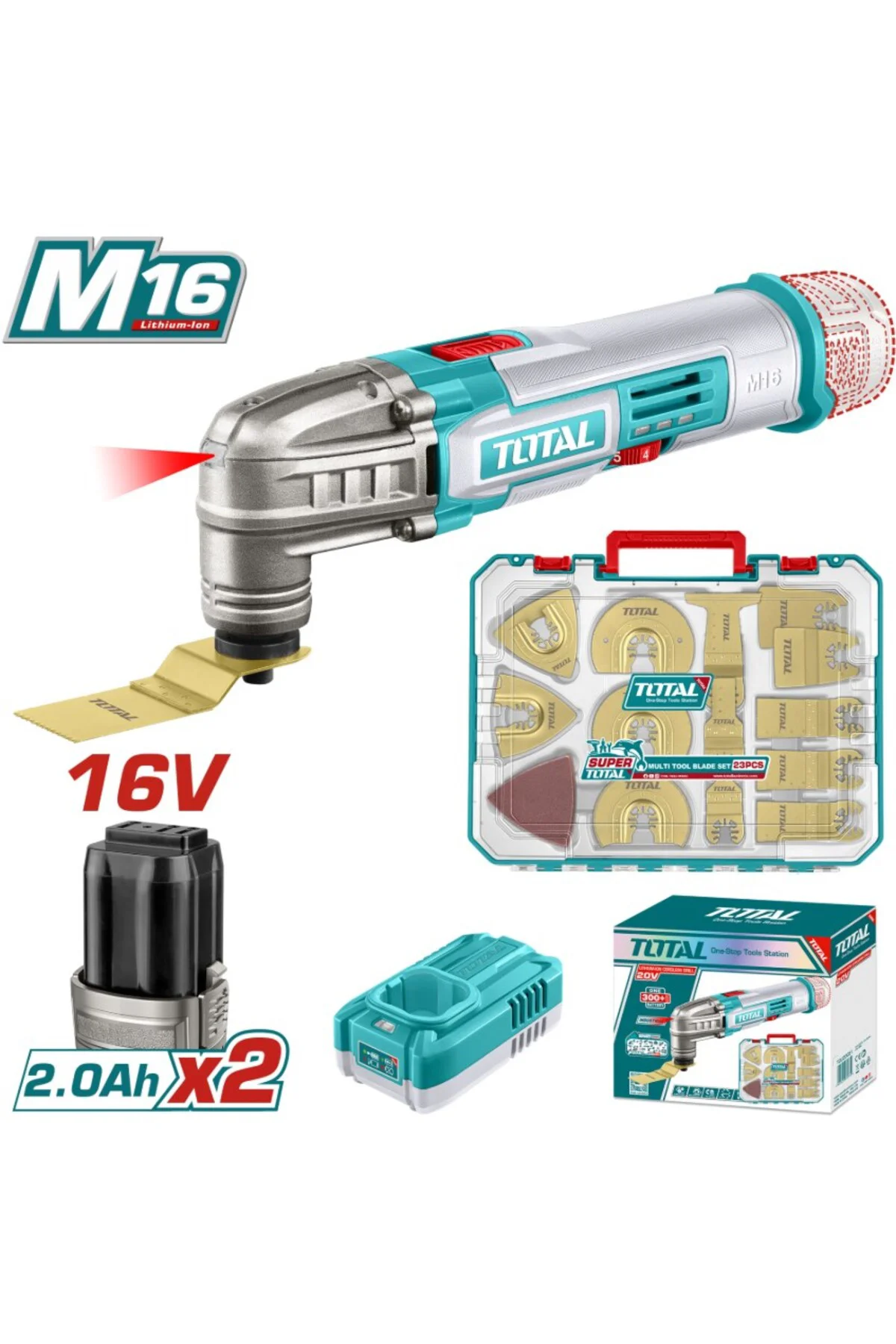 16v Çok Amaçlı Kesi Ve Aksesuar Seti Lİ-ON Çift Akülü TOSLI241299
