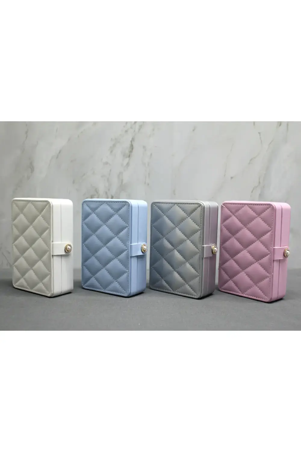 16x11 cm Deri Kaplamalı Makyaj Ve Takı Kutusu