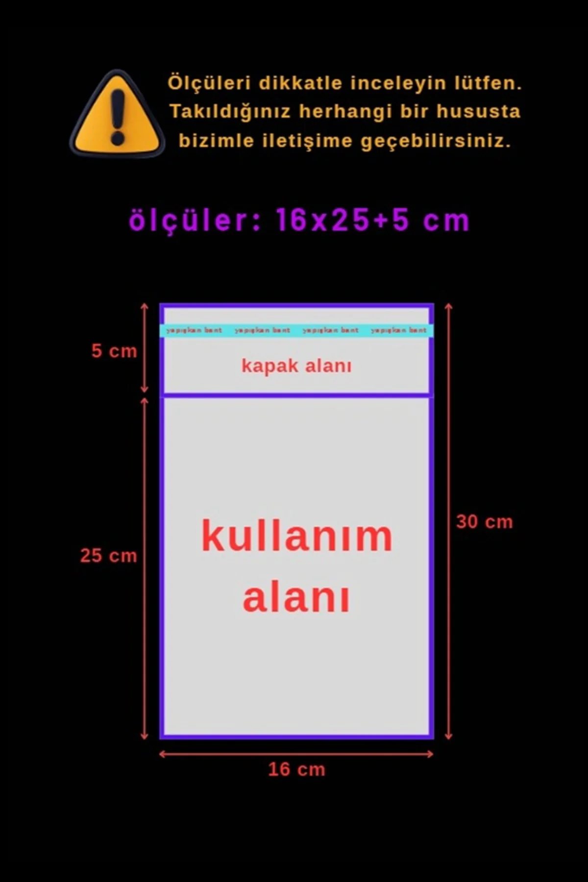 16x25+5 cm Bantlı Şeffaf CPP Jelatin Torba - 50 Adet - Dayanıklı Yırtılmaz Bantlı Ambalaj Poşeti