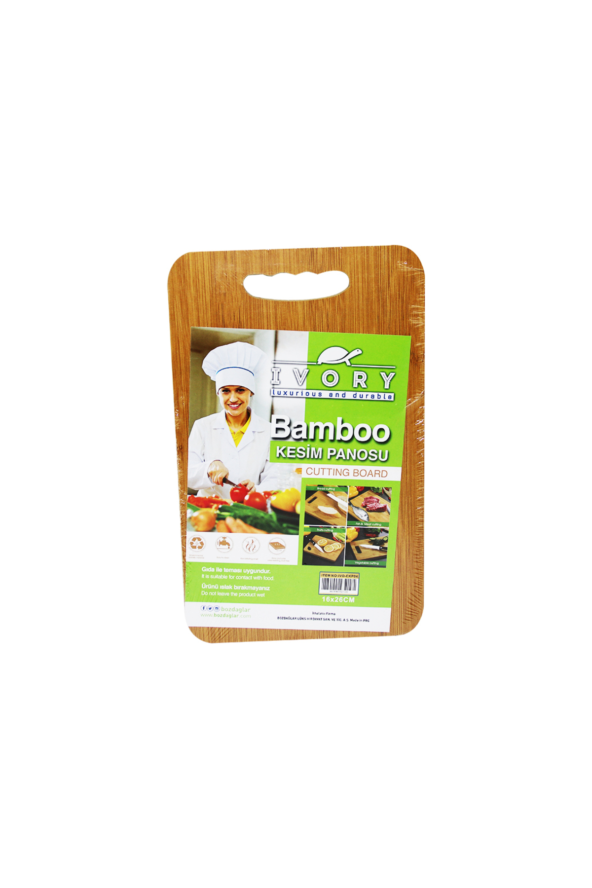 Ok Aksesuar 16X26cm Bamboo Ahşap Bambu Kesim Panosu Go50604149460