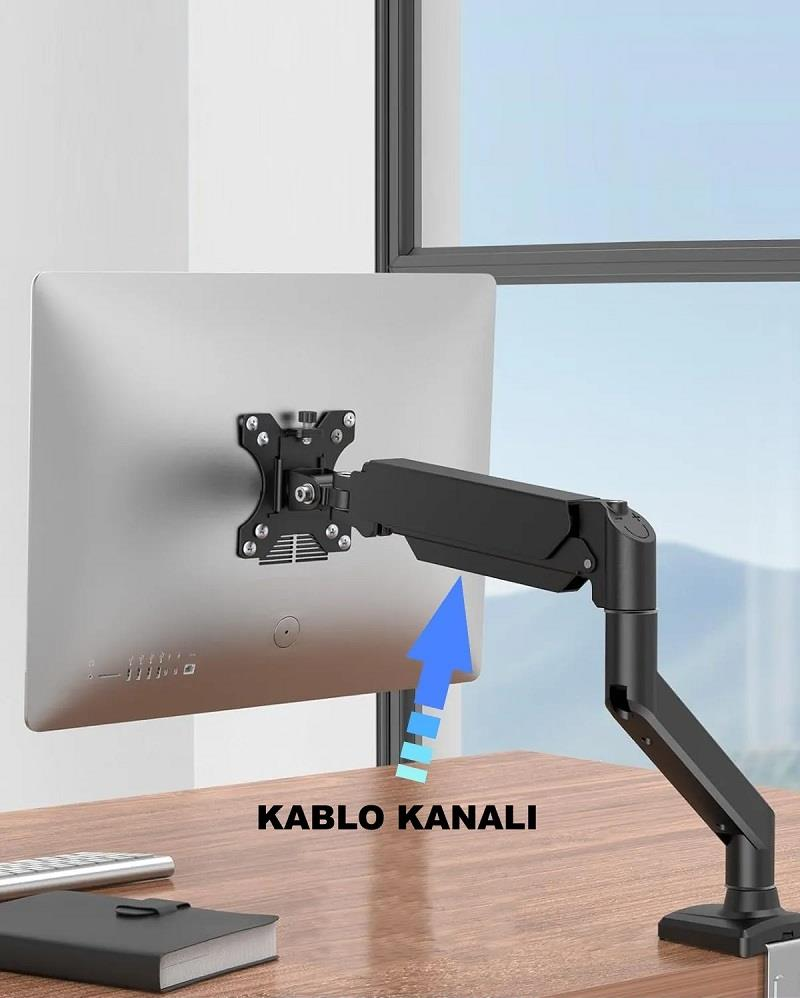 Herz 17-35” Masa Üstü Hareketli Led Monitör Tutucu Askı Aparatı