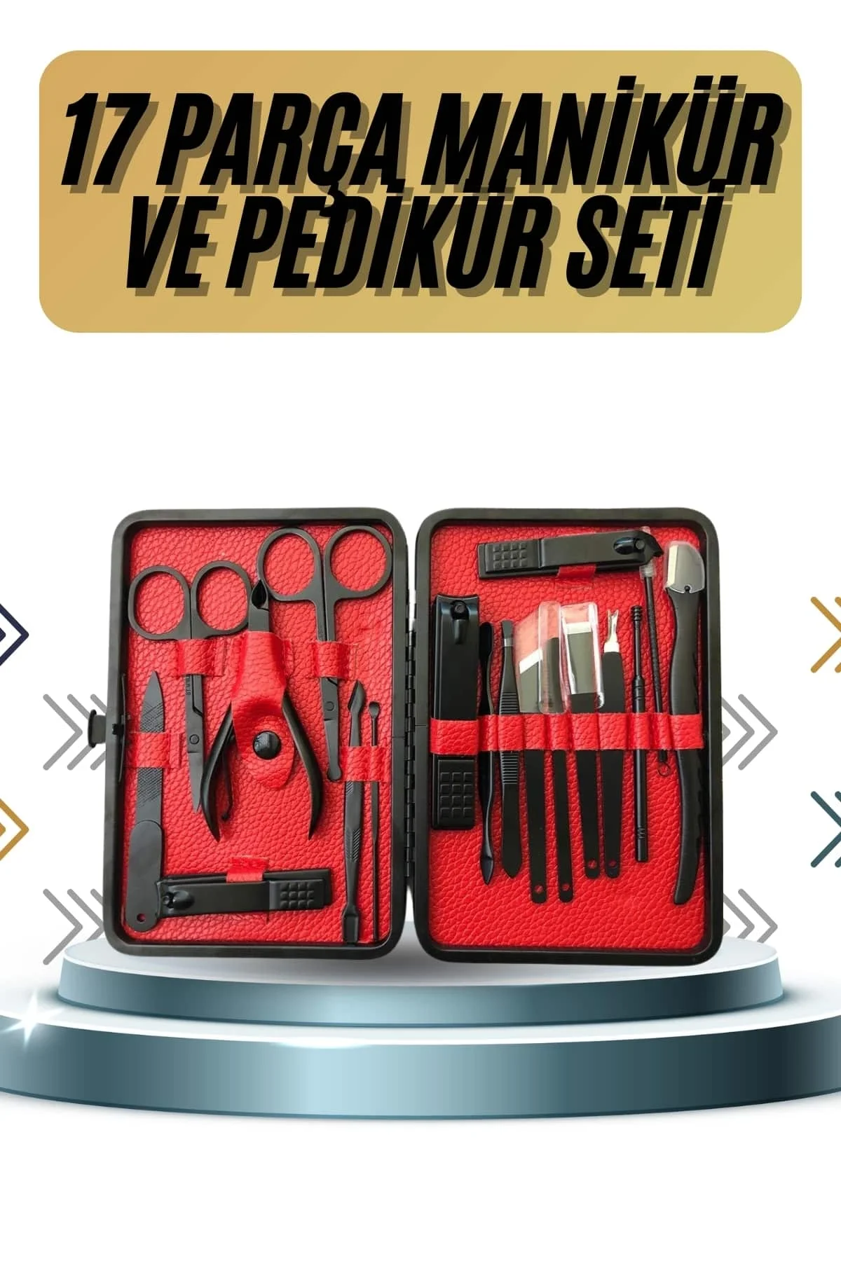 17 Parça Manikür Pedikür Seti El Ayak Bakım Seti Tırnak Makası Törpü Fiyatı, Yorumları ve Özellikleri