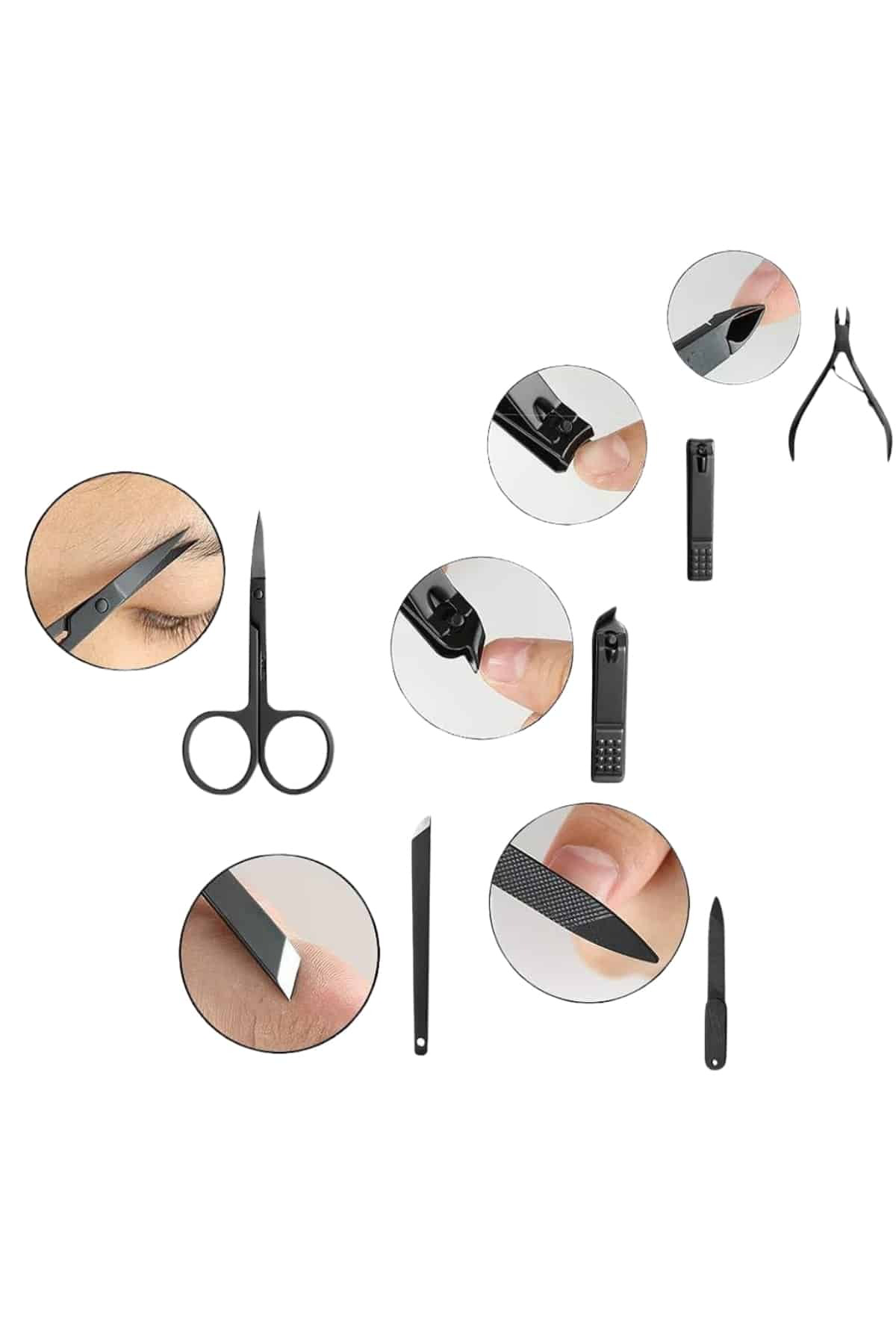 17 Parça Manikür Seti El ve Ayak Bakımı Törpü Cımbız Tırnak Temiz