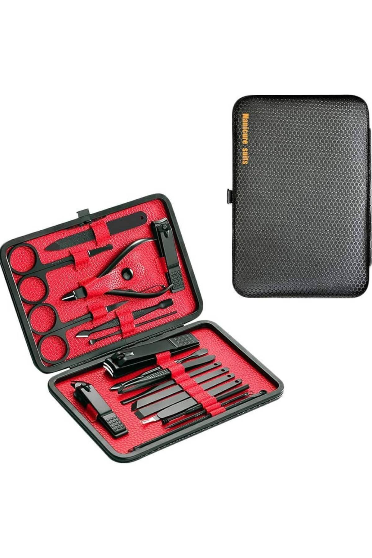 17 Parça Manikür Seti El ve Ayak Bakımı Törpü Cımbız Tırnak Temiz