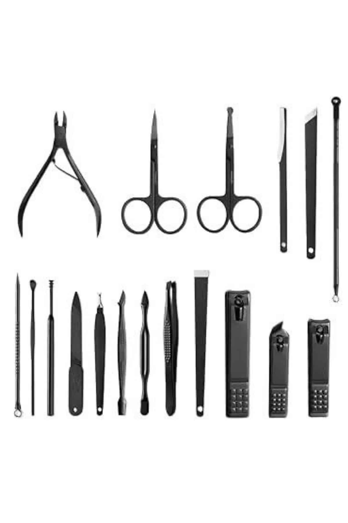 17 Parça Manikür Seti El ve Ayak Bakımı Törpü Cımbız Tırnak Temiz