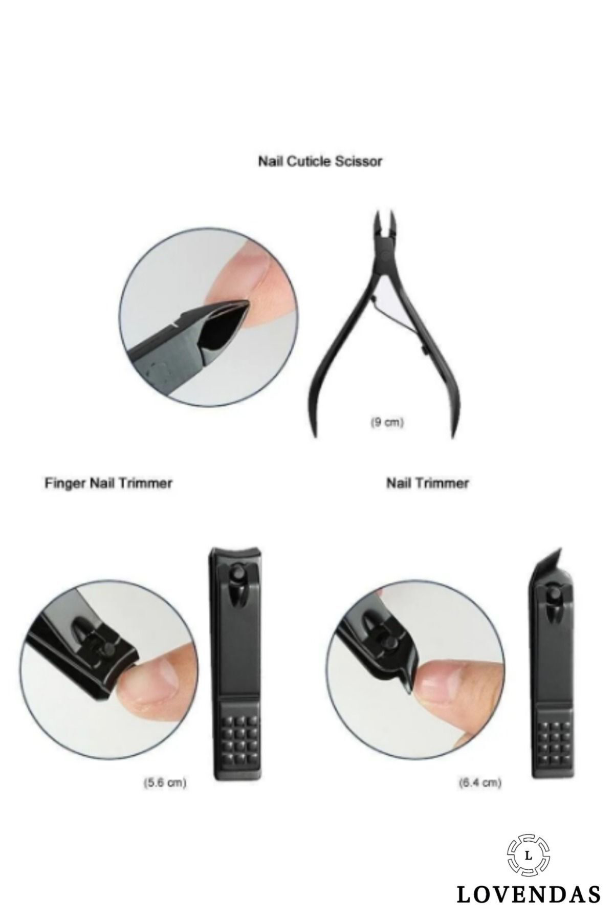 17 Parça Profesyonel Manikür Pedikür ve Bakım Seti - Şık Cüzdanı 