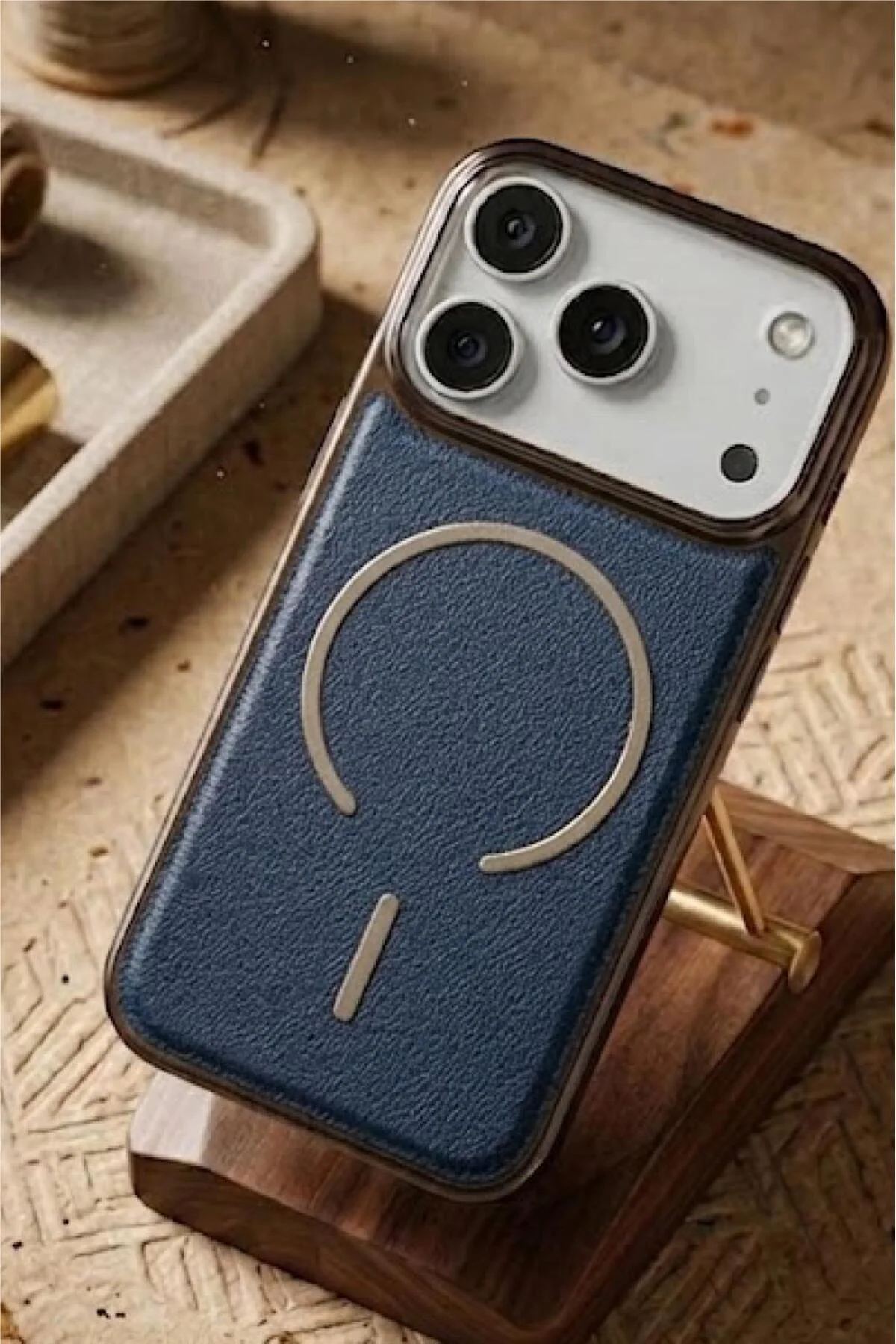 17 Pro Max Uyumlu Deri Cold Magsafe Kapak Sert Ultra İnce Tam Kor
