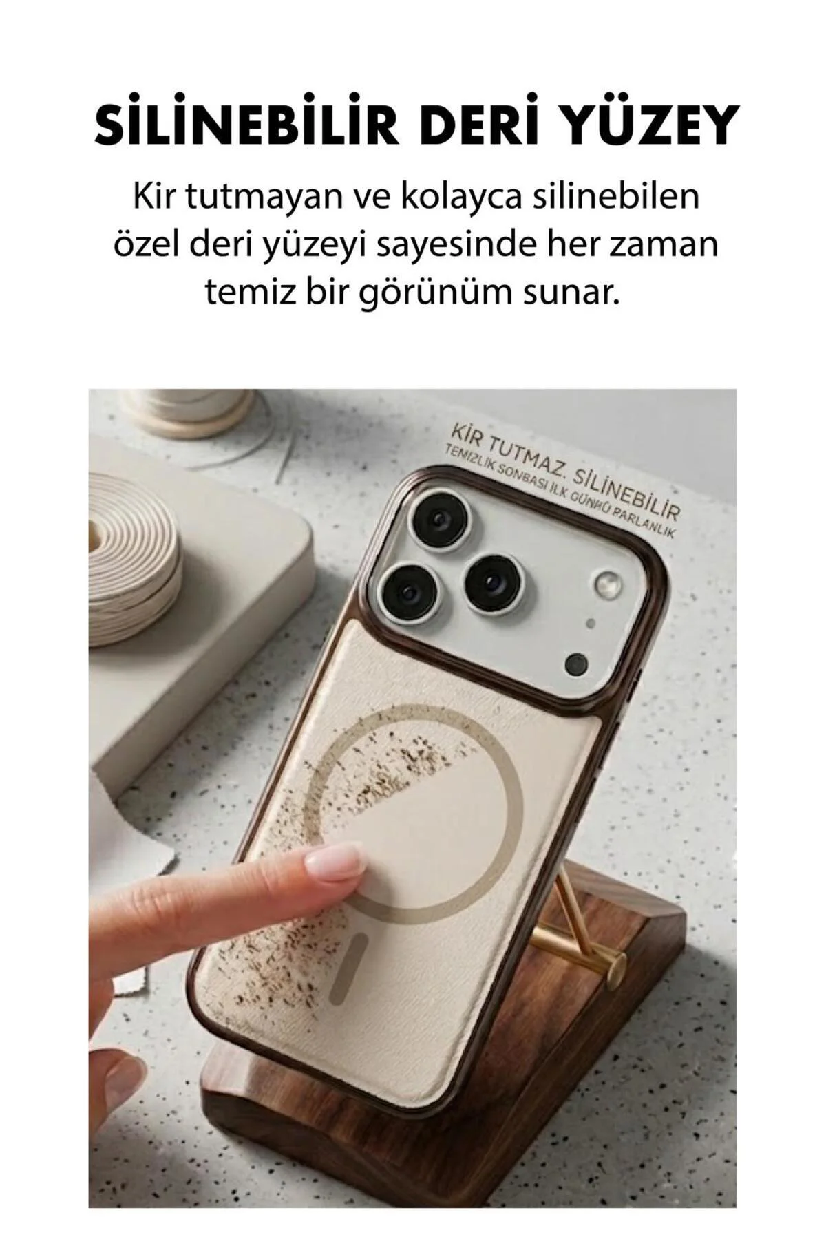 17 Pro Uyumlu Deri Cold Magsafe Kapak Sert Ultra İnce Tam Korum Kablosuz Şarj Destekli Kılıf Fiyatı, Yorumları ve Özellikleri