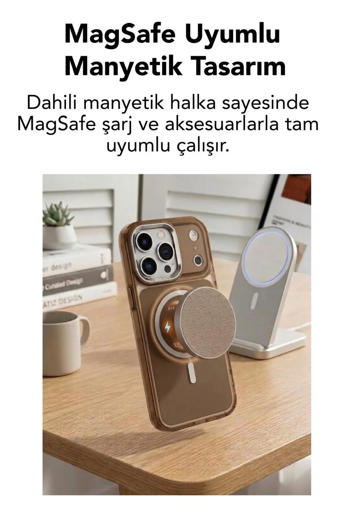 17 Pro Uyumlu Premium Magsafe Kapak Renkli Metal Tuş Metal Kamera Çerçeve Hoparlör Filtreli