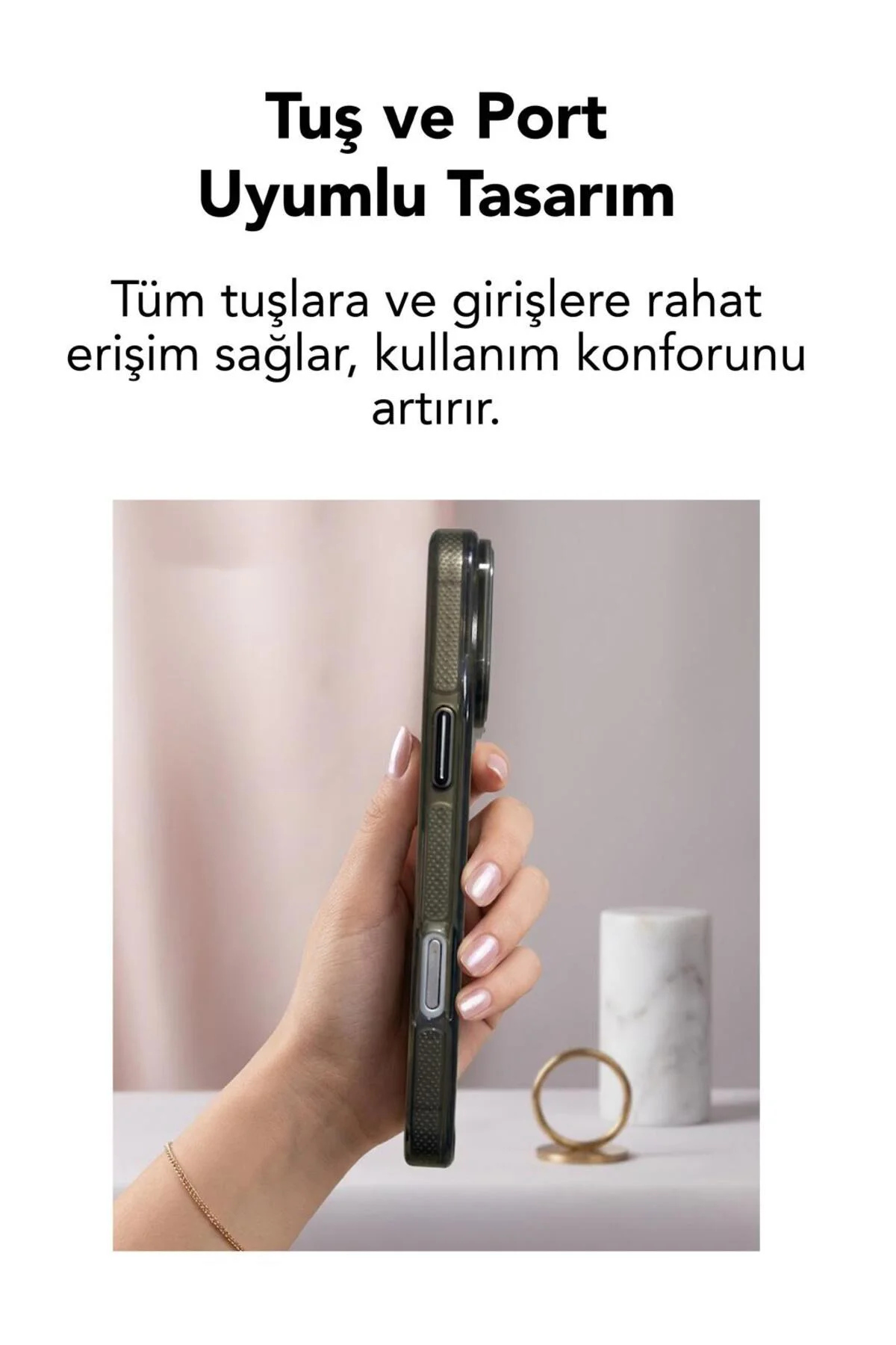 17 Pro Uyumlu Premium Magsafe Kapak Renkli Metal Tuş Metal Kamera Çerçeve Hoparlör Filtreli