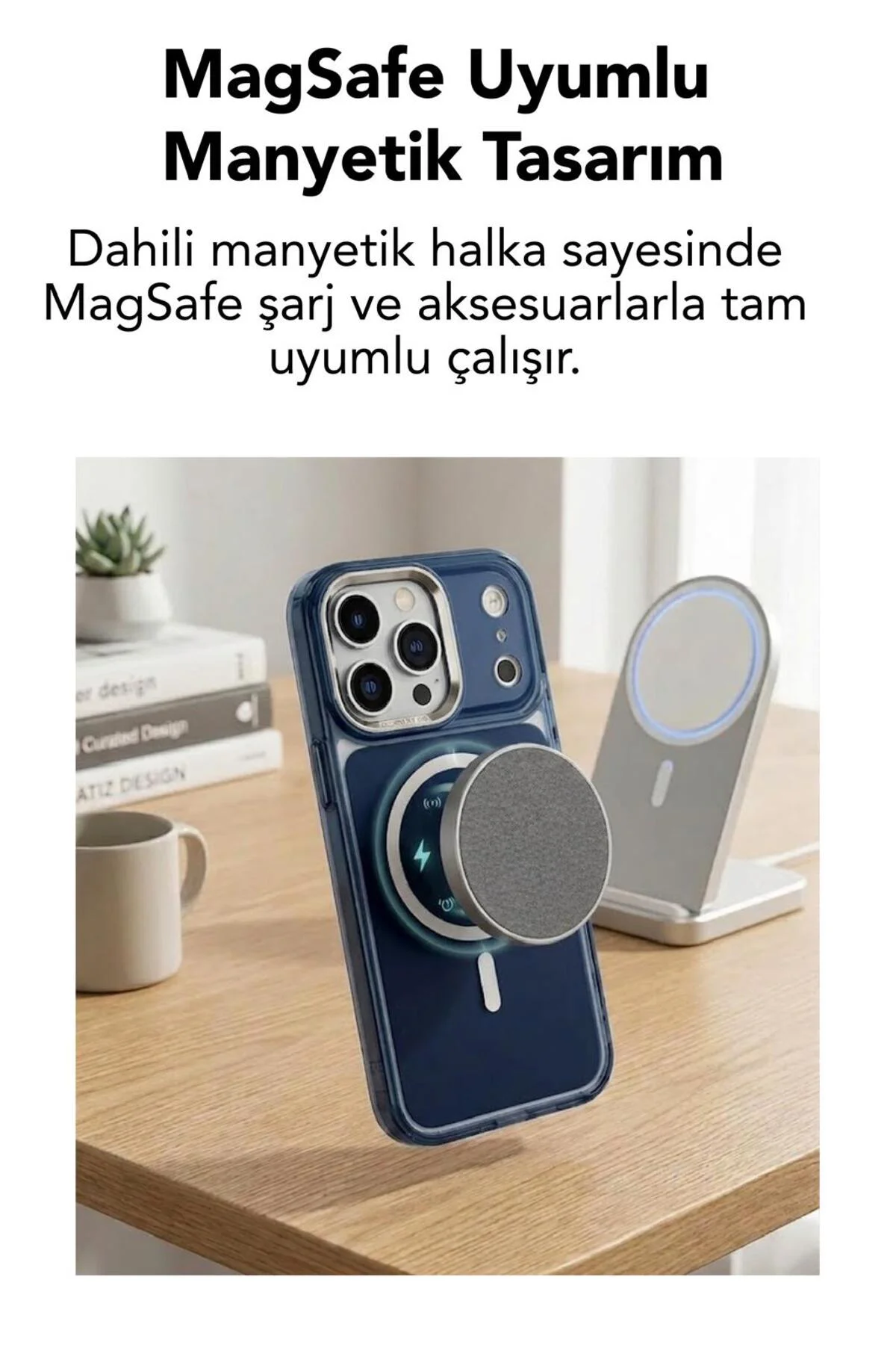 17 Pro Uyumlu Premium Magsafe Kapak Renkli Metal Tuş Metal Kamera