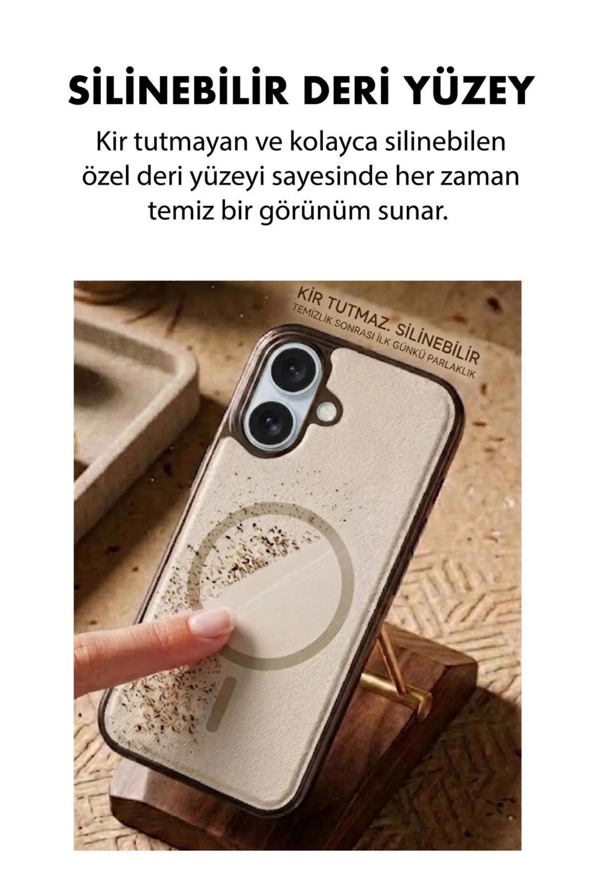 17 Uyumlu Deri Cold Magsafe Kapak Sert Ultra İnce Tam Korum Kablo