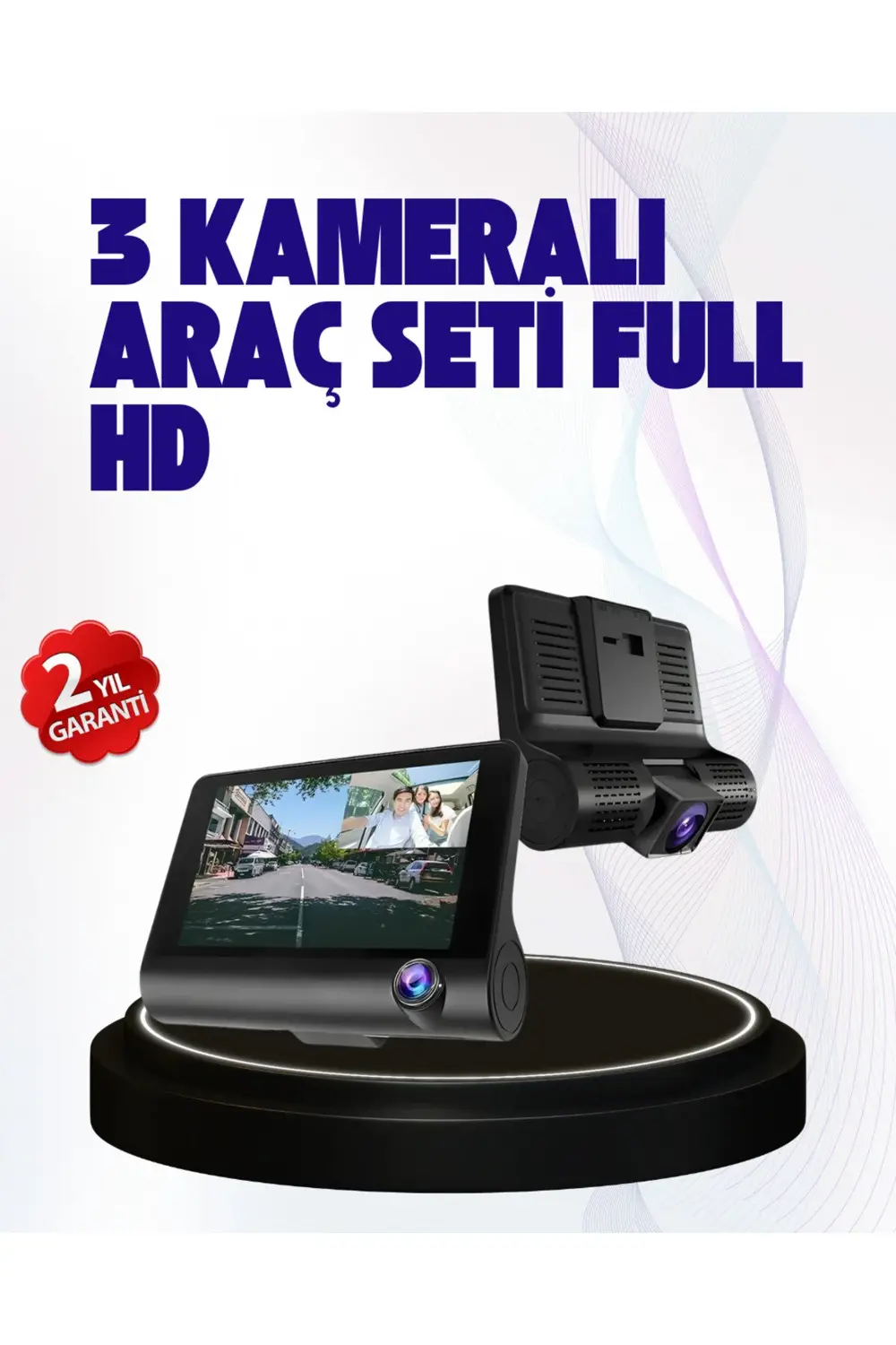 170° Geniş Açılı Araç Kamerası – 4.0” IPS Ekranlı Full HD DVR