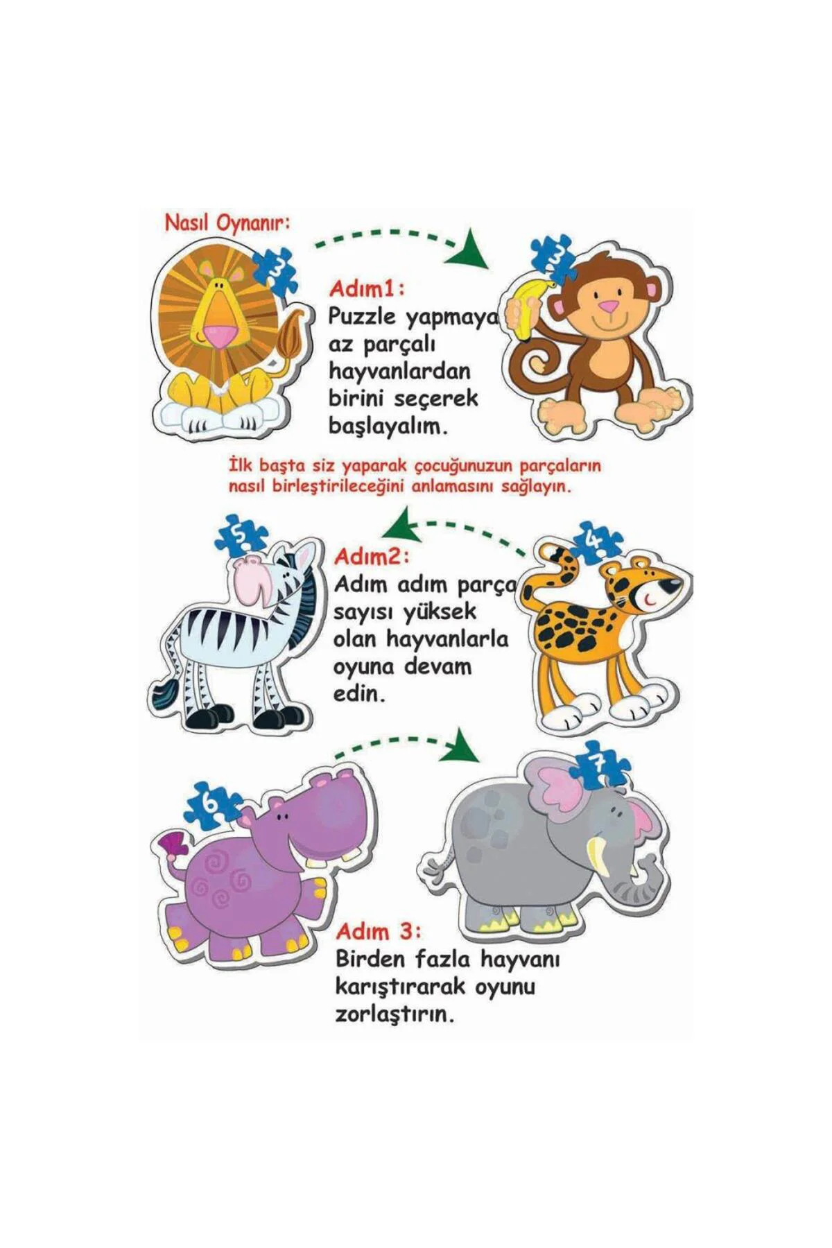 1703 BABY PUZZLE BENİM İLK HAYVANLAR PUZZLEM