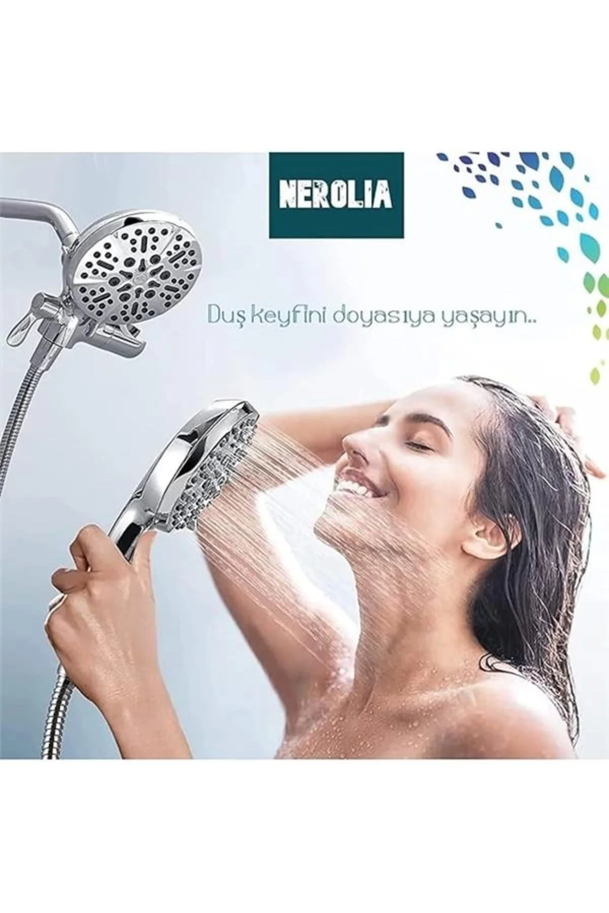 170cm PVC Banyo Duş Hortumu - G1/2 Bağlantılı, Yüksek Basınç Daya