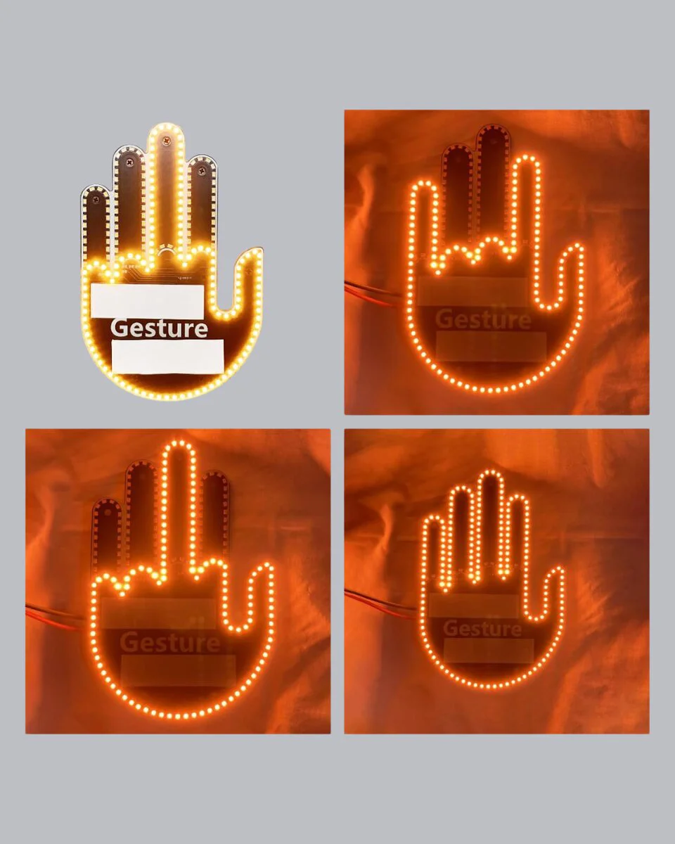 176 LED Amber El Hareketiyle Kontrol Edilen Motosiklet Dönüş Sinyali