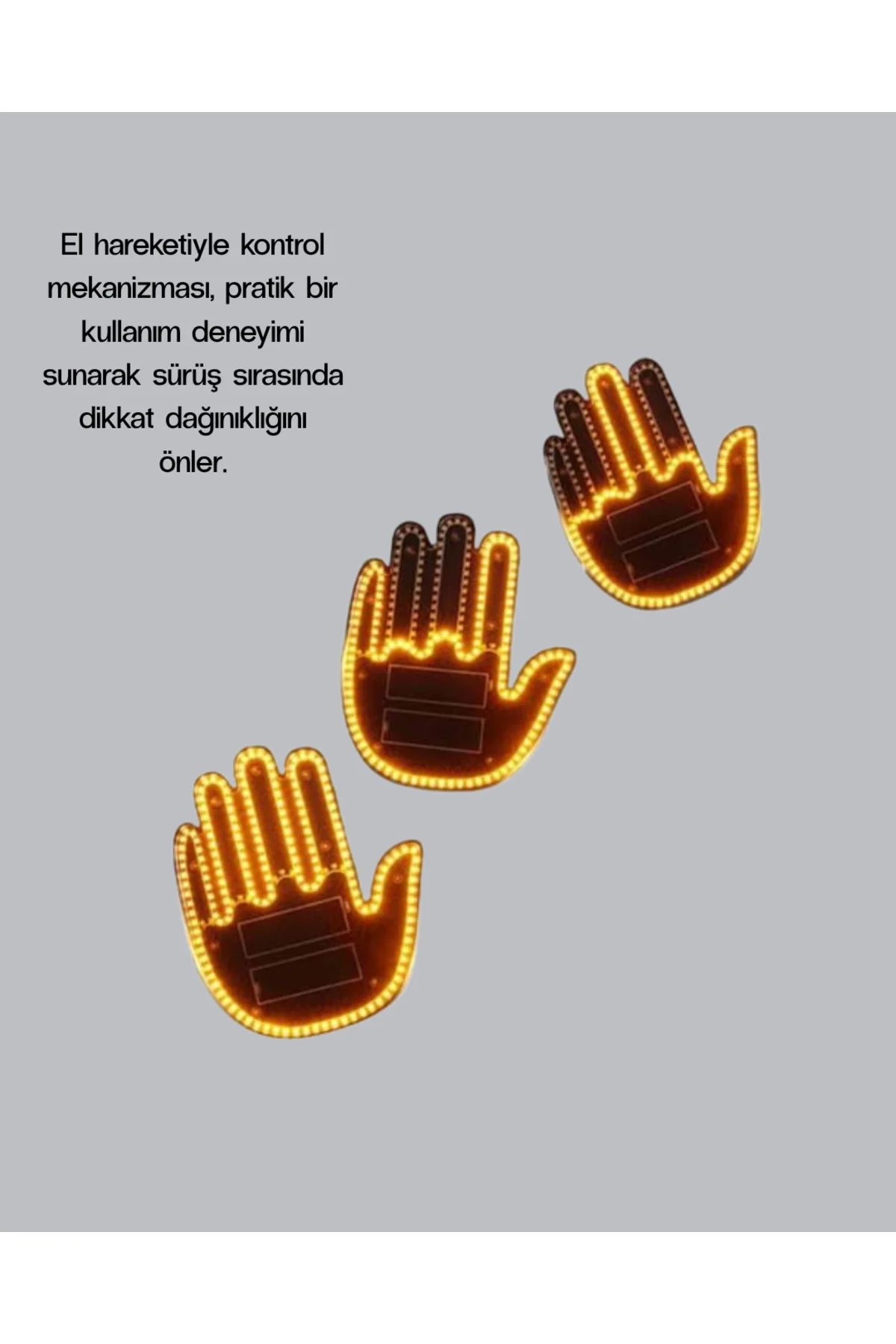 176 LED Amber Renkli El Hareketiyle Kontrol Edilen Motosiklet Dön