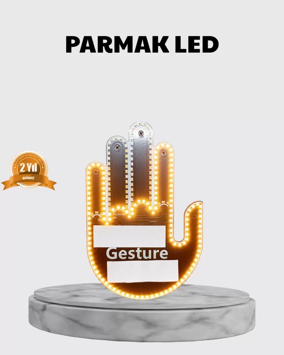 176 LED’li Amber Trafik Uyumlu Sinyal Işığı – El Hareketiyle Kontrol - Lisinya