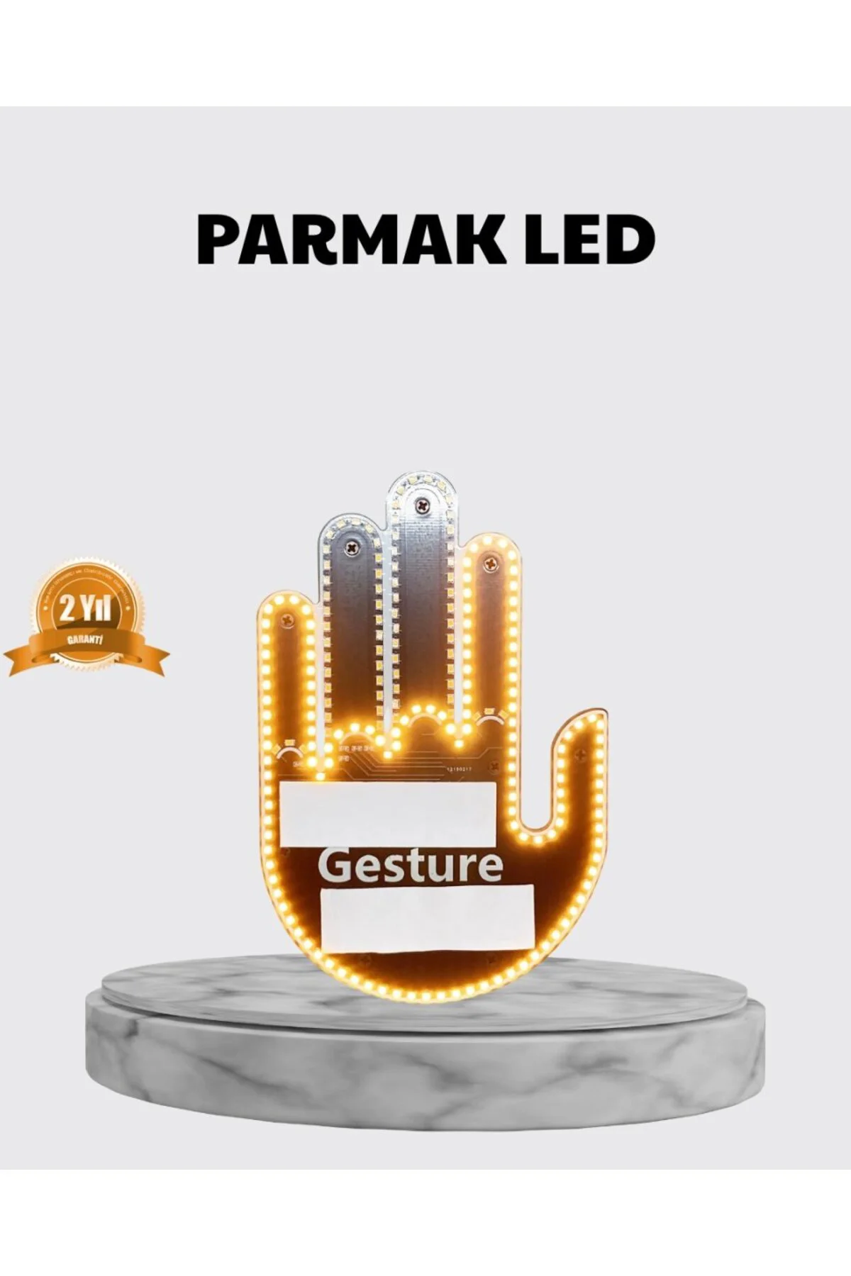 176 Led’li Amber Trafik Uyumlu Sinyal Işığı – El Hareketiyle Kont
