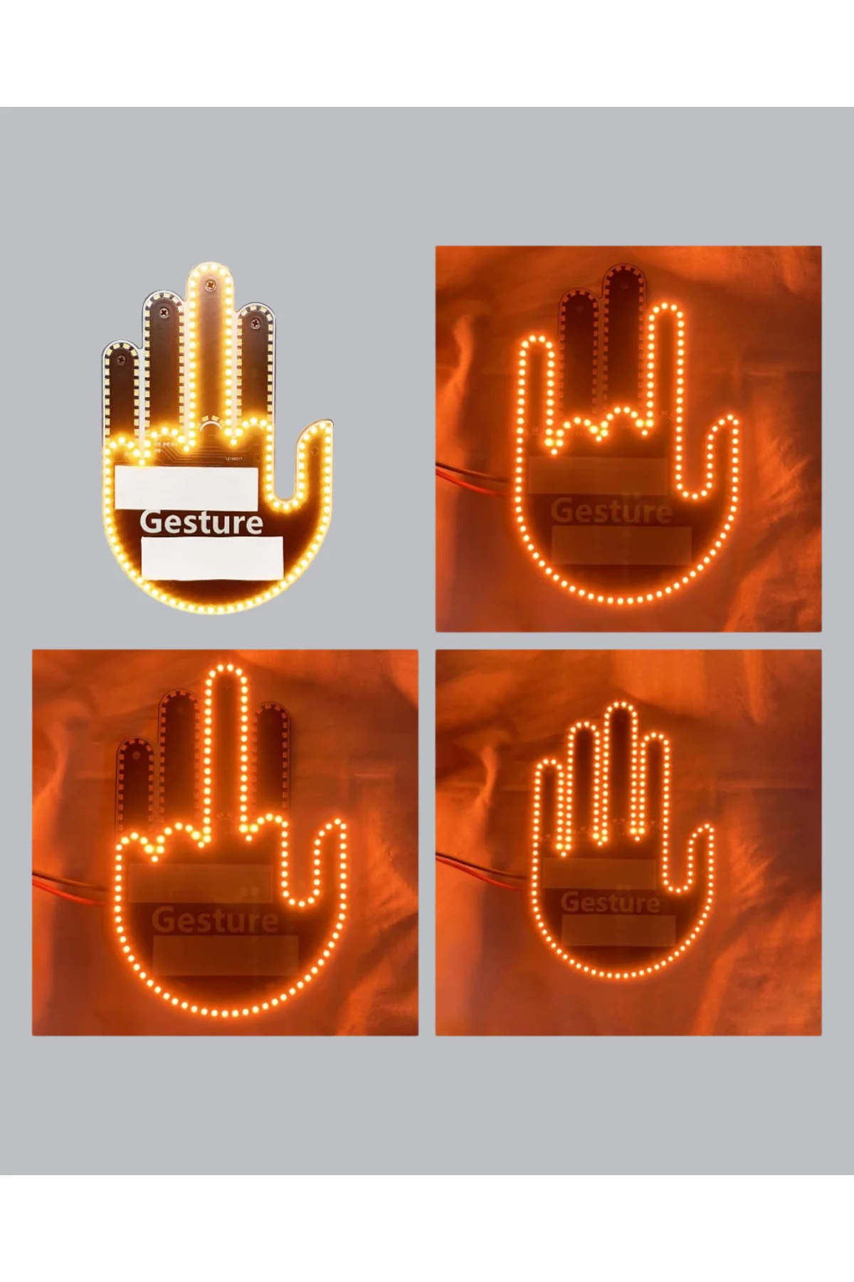 176 LED’li Amber Trafik Uyumlu Sinyal Işığı – El Hareketiyle Kontrol