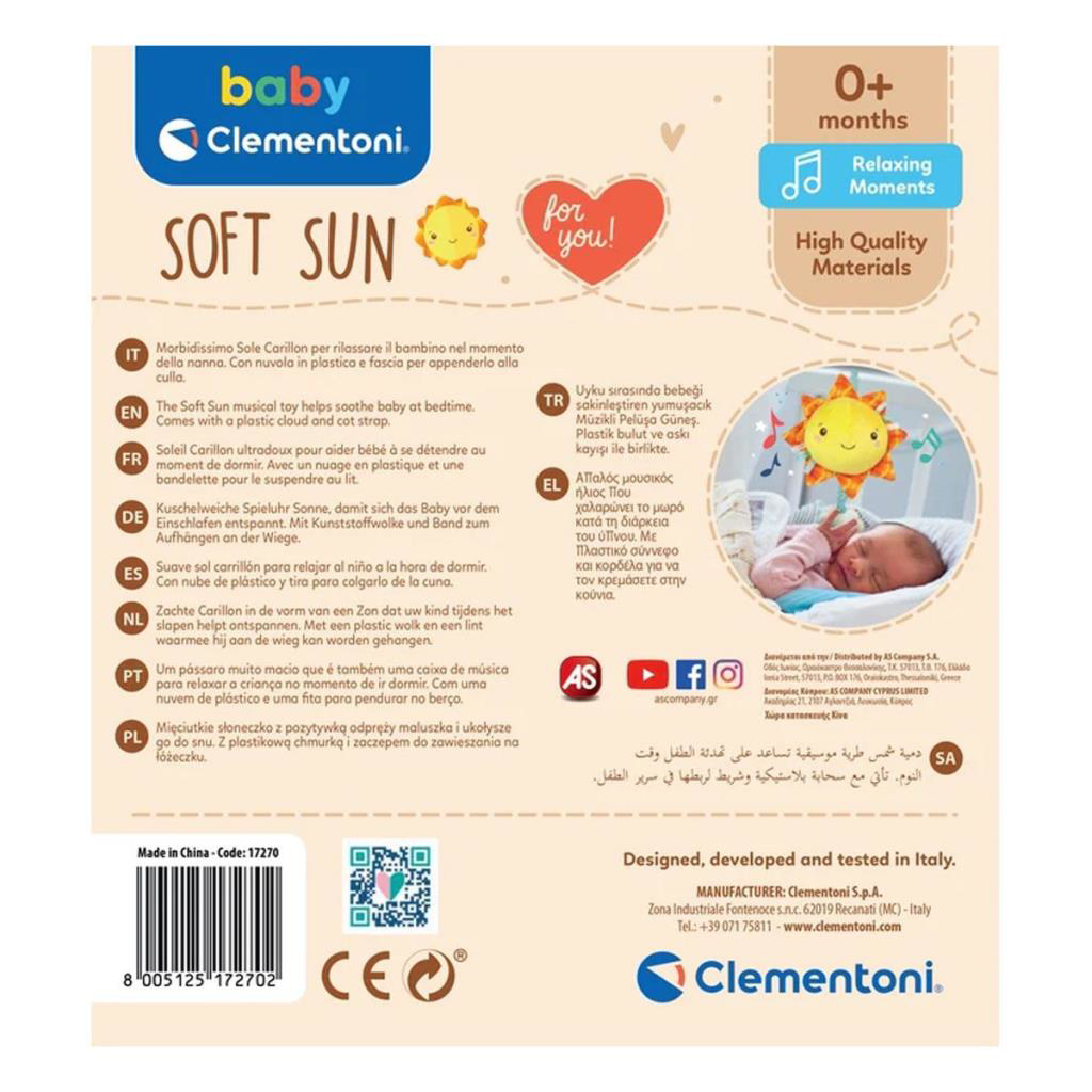 17795 Baby Clementoni - Müzikli Pelüş Güneş 17795 Baby Clementoni - Müzikli Pelüş Güneş