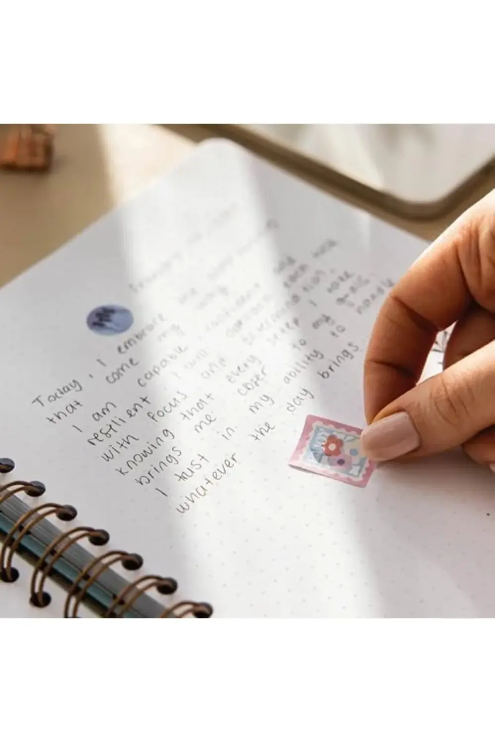 17x24 Spiralli Lastikli Sert Kapak Noktalı Not Defteri - Çiçek 11