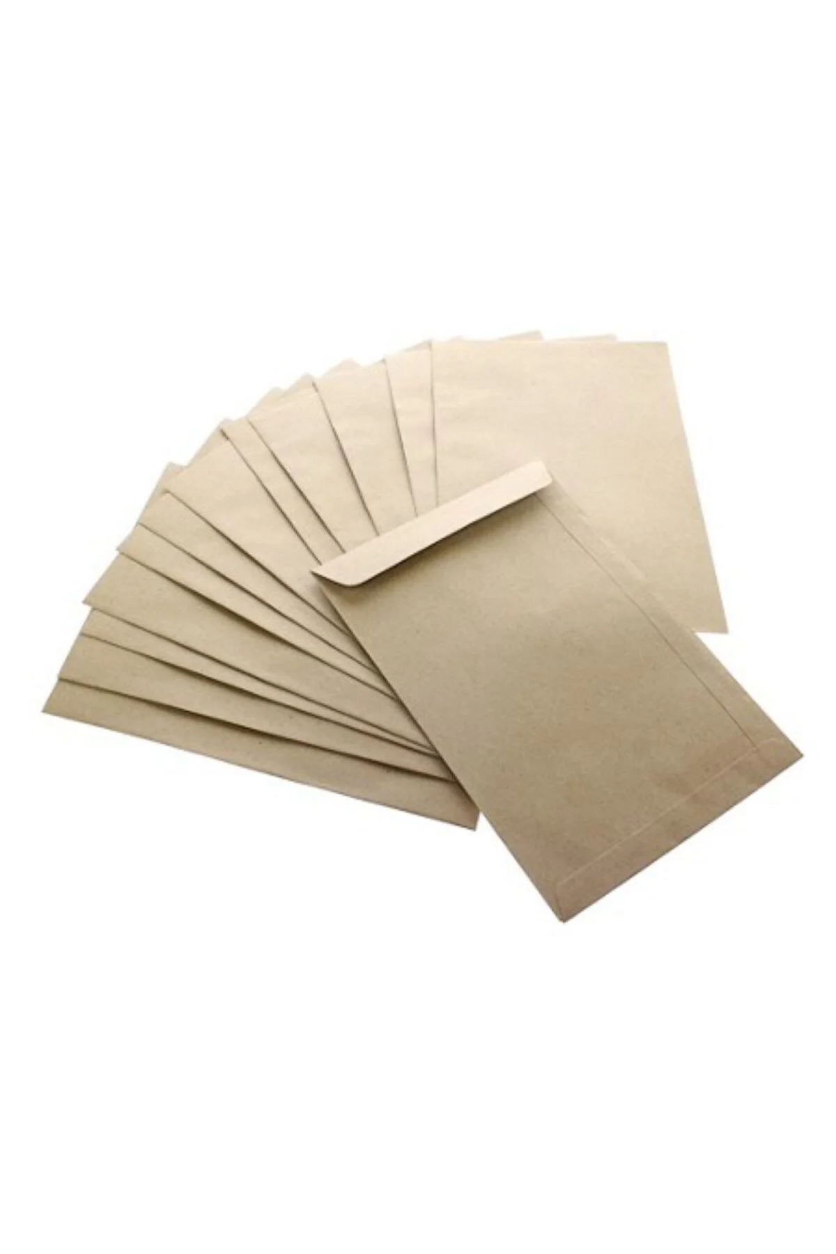 17x25 Cm Silikonlu 90 gr Kraf Torba Zarf 100 Adet